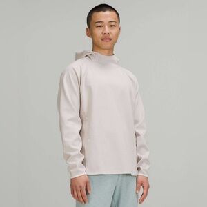 Lululemon Gridliner Fleece Hoodie Size Medium Heathered Dove Grey